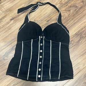 Denim corset by Do & Be